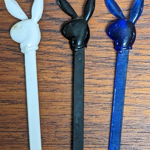 Vintage Playboy Club Cocktail Swizzle Sticks - Lot of 3 - Picture 3 of 6